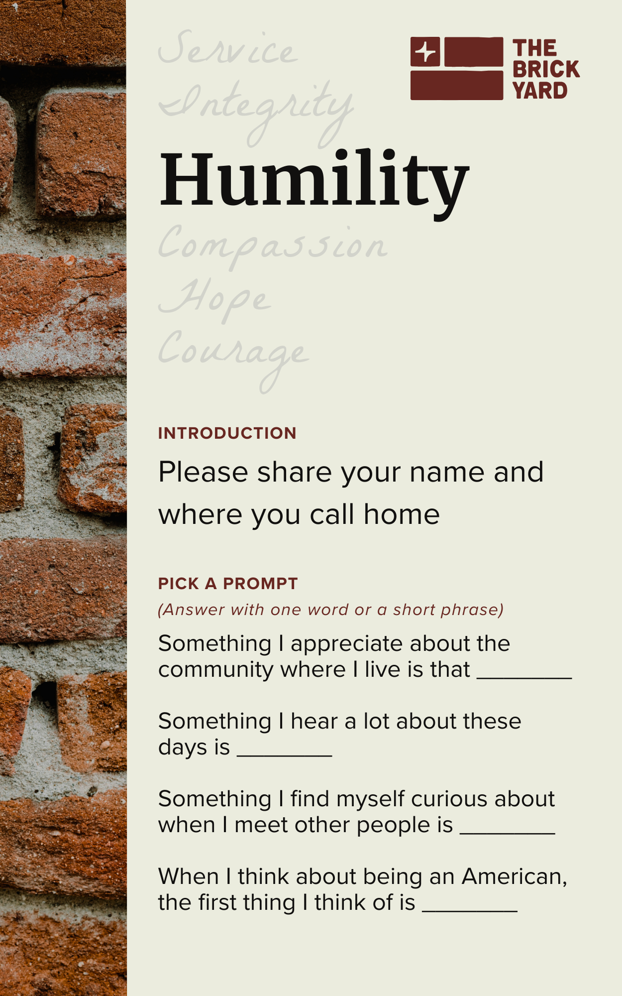 Conversation Cards Core Values